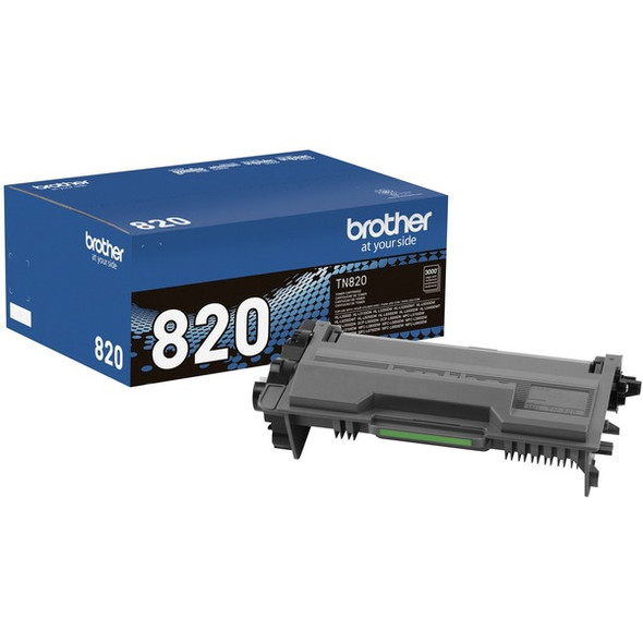 Brother Genuine TN820 Mono Laser Black Toner Cartridge - Laser - Standard Yield - 3000 Pages - Black - 1 Each