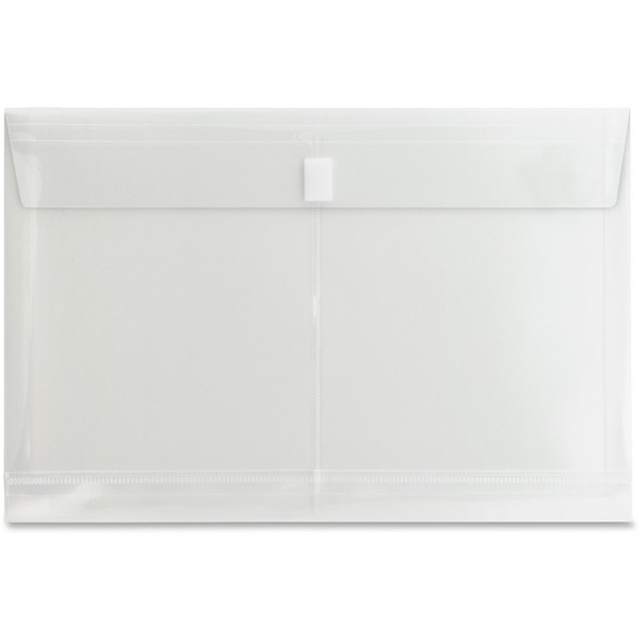 Business Source Legal File Pocket - 8 1/2" x 14" - 1" Expansion - Clear - 1 Each