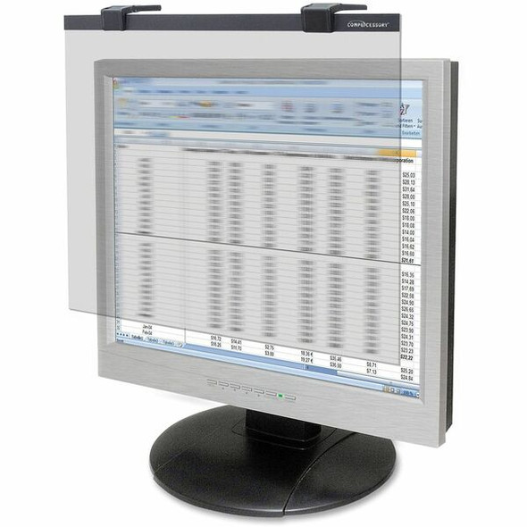 Business Source 19"-20" LCD Privacy/Antiglare Filter Black - For 19"LCD, 20" Monitor - 5:4 - Acrylic - Anti-glare - 1 Pack