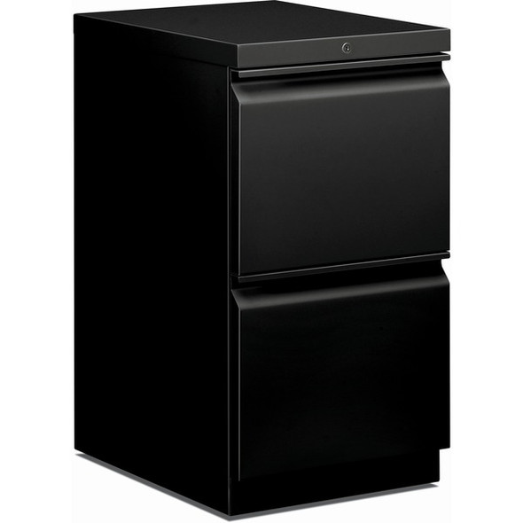 HON HBMP2F File Cabinet - 15" - 2 x File Drawer(s) - Finish: Black