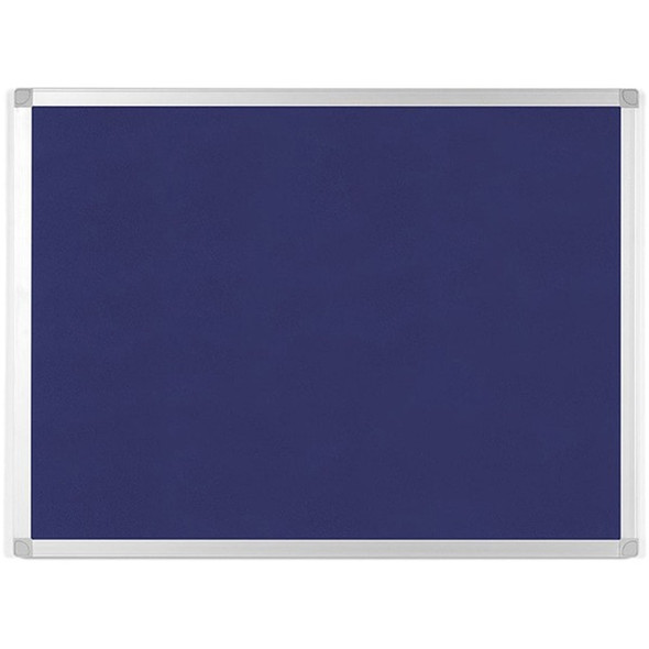 MasterVision Ayda Fabric 24"W Bulletin Board - Blue Fabric Surface - Tackable, Sleek Style, Robust - 1 Each - 0.5" x 24"