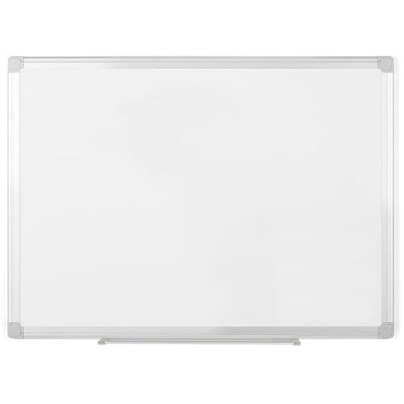 MasterVision Earth Silver Easy-Clean Dry-erase Board - 72" (6 ft) Width x 48" (4 ft) Height - White Melamine Surface - Stainless Steel Aluminum Frame - Rectangle - Stain Resistant, Marker Tray - 1 Each