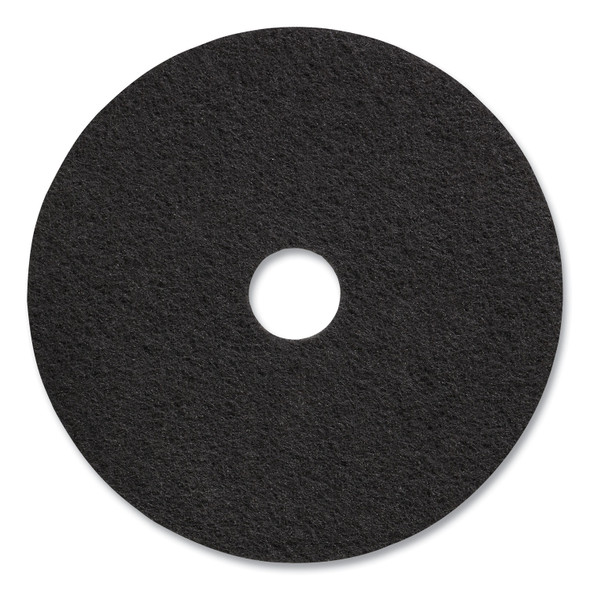 Stripping Floor Pads, 20" Diameter, Black, 5/Carton