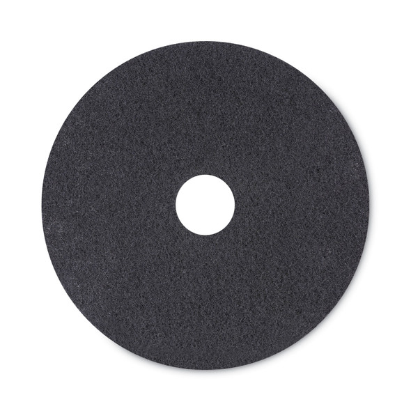 High Performance Stripping Floor Pads, 20" Diameter, Black, 5/Carton