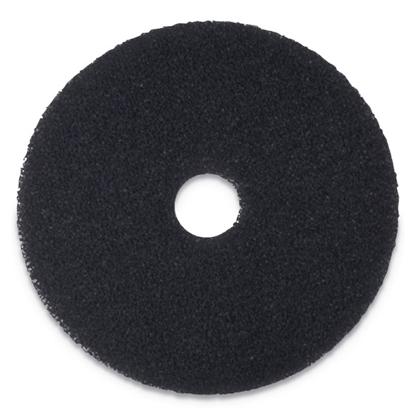 Stripping Floor Pads, 21" Diameter, Black, 5/Carton