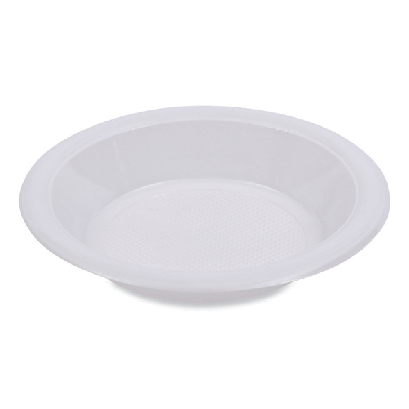 Hi-Impact Plastic Dinnerware, Bowl, 10 to 12 oz, White, 1,000/Carton