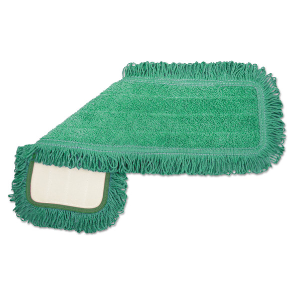 Microfiber Dust Mop Head, 18 x 5, Green, 1 Dozen