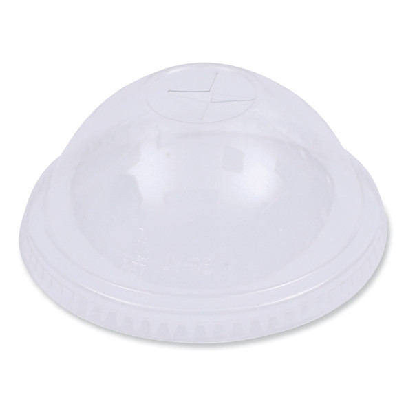 PET Cold Cup Dome Lids, Fits 12 oz Squat and 14 to 24 oz Plastic Cups, Clear, 100 Lids/Sleeve, 10 Sleeves/Carton