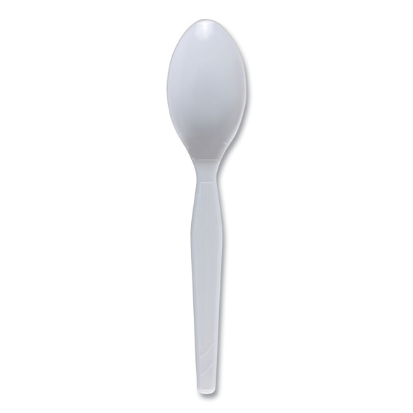 Mediumweight Polystyrene Cutlery, Teaspoon, White, 10 Boxes of 100/Carton