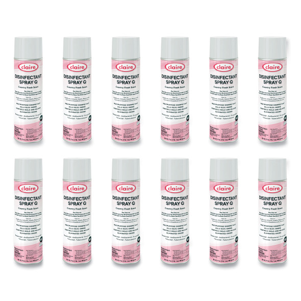 Spray Q Disinfectant, Country Fresh Scent, 17 oz Aerosol Spray, 12/Carton