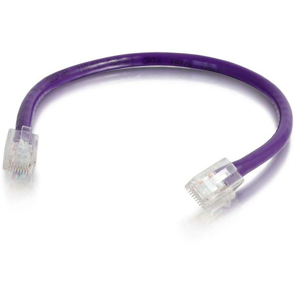 C2G 1 ft Cat6 Non Booted UTP Unshielded Network Patch Cable - Purple - 1 ft Category 6 Network Cable for Network Device - First End: 1 x RJ-45 Network - Male - Second End: 1 x RJ-45 Network - Male - Patch Cable - Purple - 1 Each