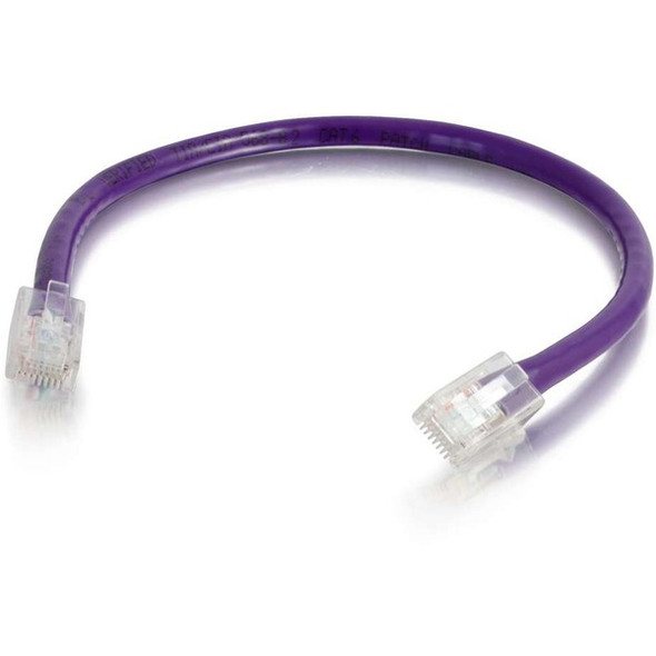 C2G 12 ft Cat6 Non Booted UTP Unshielded Network Patch Cable - Purple - 12 ft Category 6 Network Cable for Network Device - First End: 1 x RJ-45 Network - Male - Second End: 1 x RJ-45 Network - Male - Patch Cable - Purple - 1 Each