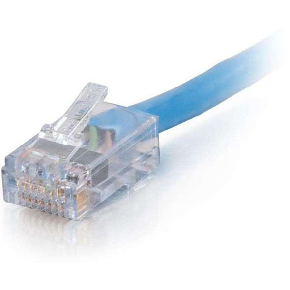 C2G 10ft Cat6 Non-Booted Unshielded (UTP) Ethernet Cable - Cat6 Network Patch Cable - PoE - TAA Compliant - Blue - Category 6 for Network Device - RJ-45 Male - RJ-45 Male - Plenum-Rated - 10ft - Blue