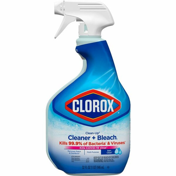 Clorox Clean-Up All Purpose Cleaner with Bleach - For Multipurpose - 32 fl oz (1 quart) - Rain Clean Scent - 1 Each - Deodorize - Multi