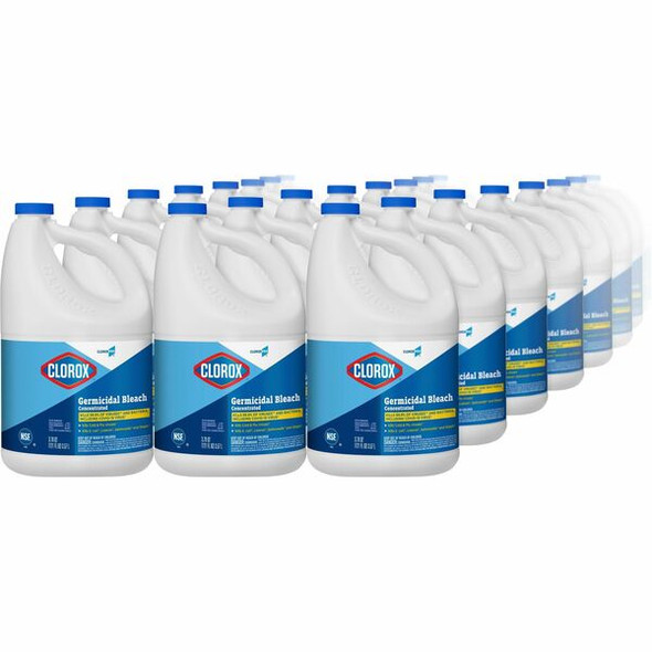 CloroxPro&trade; Germicidal Bleach - Concentrate - 121 fl oz (3.8 quart) - 84 / Bundle - Disinfectant - Clear