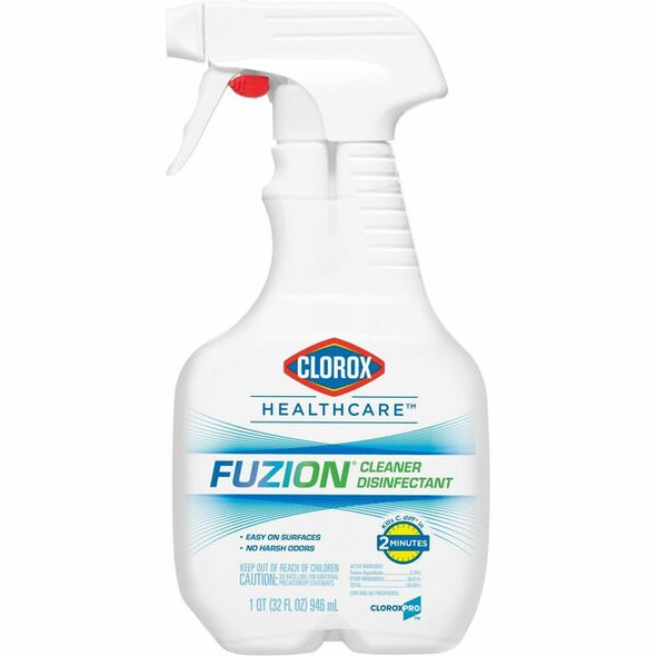 Clorox Fuzion Cleaner Disinfectant - Ready-To-Use - 32 fl oz (1 quart)Bottle - 1 Each - Translucent