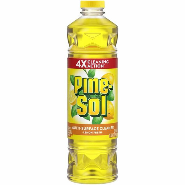 Pine-Sol All Purpose Multi-Surface Cleaner - Concentrate - 28 fl oz (0.9 quart) - Lemon Fresh Scent - 1 Each - Yellow