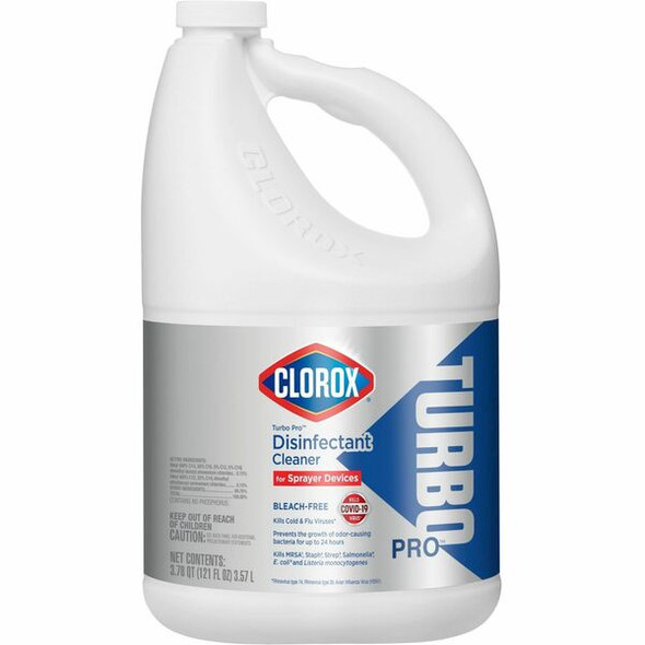 Clorox Turbo Pro Disinfectant Cleaner for Sprayer Devices - 121 fl oz (3.8 quart) - Fresh ScentBottle - 1 Each - White