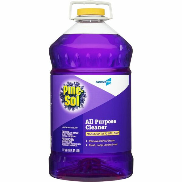 CloroxPro&trade; Pine-Sol All Purpose Cleaner - Concentrate - 144 fl oz (4.5 quart) - Lavender Clean Scent - 63 / Bundle - Purple