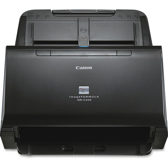 Canon imageFORMULA DR-C240 Sheetfed Scanner - 600 dpi Optical - 24-bit Color - 8-bit Grayscale - 45 ppm (Mono) - 30 ppm (Color) - Duplex Scanning - USB