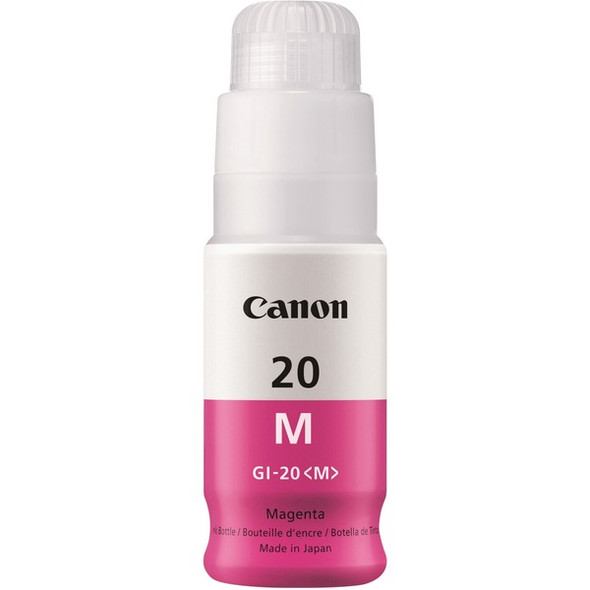 Canon GI-20 MegaTank Ink - Inkjet - Magenta - 1 Each