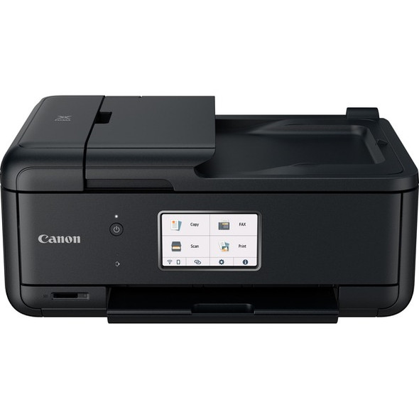 Canon TR8620A Wireless Inkjet Multifunction Printer - Color - Black - Copier/Fax/Printer/Scanner - 4800 x 1200 dpi Print - Color Scanner - Color Fax - Ethernet Ethernet - Wireless LAN - Wireless PictBridge - USB - 1 Each - For Photo Print