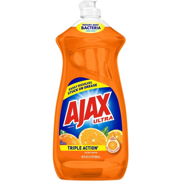 AJAX Triple Action Dish Soap - 28 fl oz (0.9 quart) - Orange Scent - 1 Each - Orange