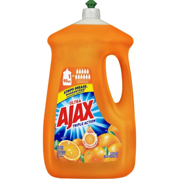 AJAX Triple Action Dish Soap - 90 fl oz (2.8 quart) - Orange Scent - 1 Each - Orange