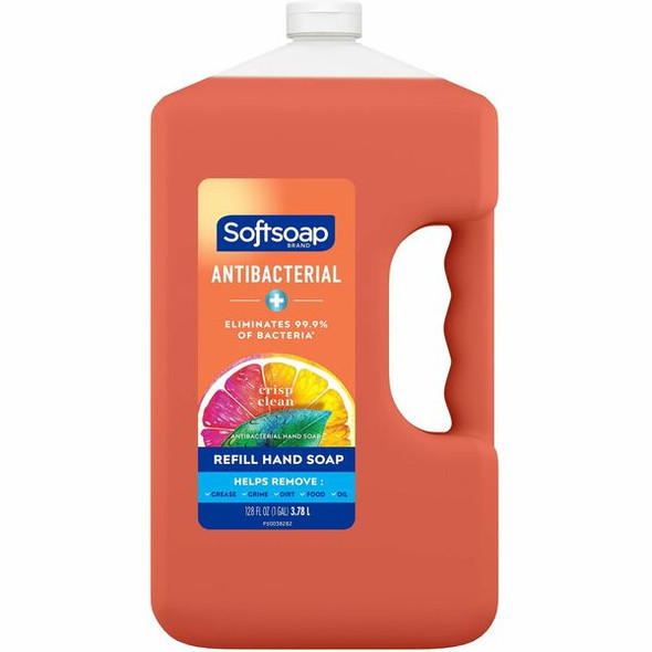 Colgate Antibacterial Liquid Hand Soap Refill - Crisp Clean ScentFor - 1 gal (3.8 L) - Bacteria Remover - Hand - Moisturizing - Antibacterial - Orange - Anti-irritant - 1 Each