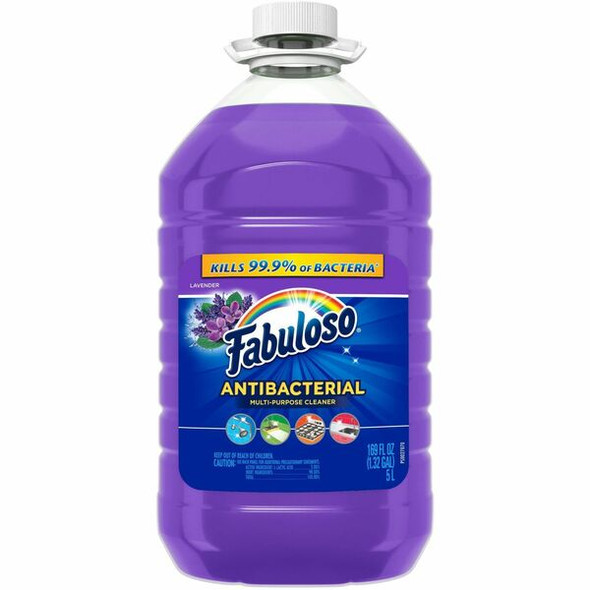 Fabuloso Complete Antibacterial Cleaner - 169 fl oz (5.3 quart) - Lavender ScentBottle - 1 Each - Purple