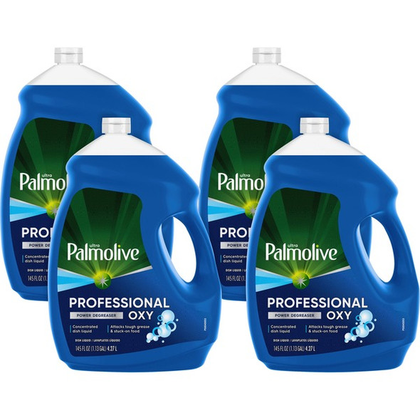 Palmolive Ultra Dish Soap Oxy Degreaser - Concentrate - 145 fl oz (4.5 quart) - 4 / Carton - Blue