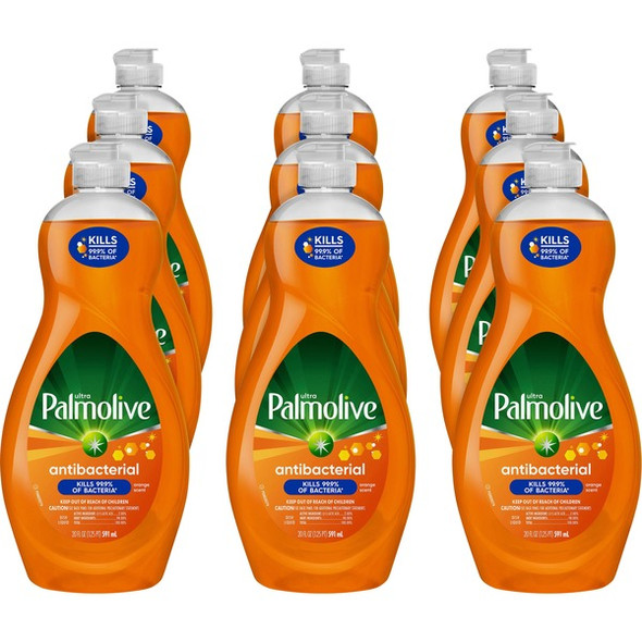 Palmolive Antibacterial Ultra Dish Soap - Concentrate - 20 fl oz (0.6 quart) - 9 / Carton - Orange