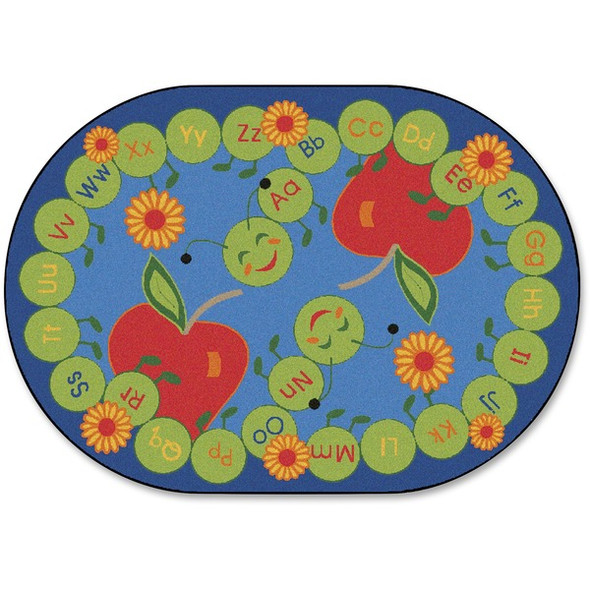 Carpets for Kids ABC Caterpillar Oval Seating Rug - 11.67 ft Length x 9" Width - Oval
