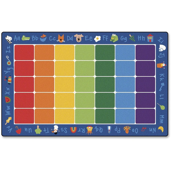 Carpets for Kids Fun With Phonics Rectangle Rug - 12 ft Length x 90" Width - Rectangle - Fun With Phonics