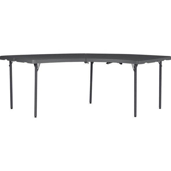 Dorel Zown Moon Commercial Blow Mold Folding Table - 5 Legs x 30" Table Top Width x 92.60" Table Top Depth - 29.25" Height - Gray - High-density Polyethylene (HDPE) - 1 Each