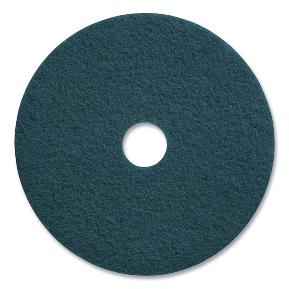 Cleaning Floor Pads, 20" Diameter, Blue, 5/Carton