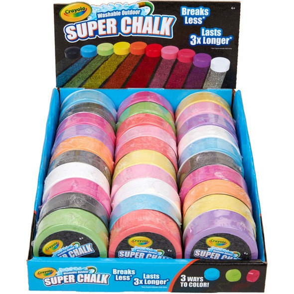 Crayola Outdoor Super Chalk - Assorted - 30 / Set