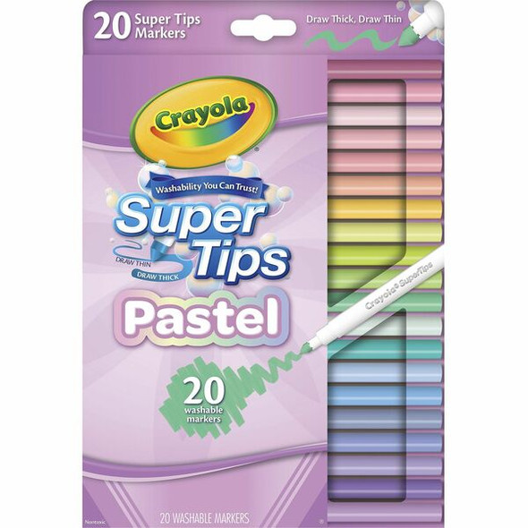 Crayola SuperTips Washable Markers - 20 / Pack