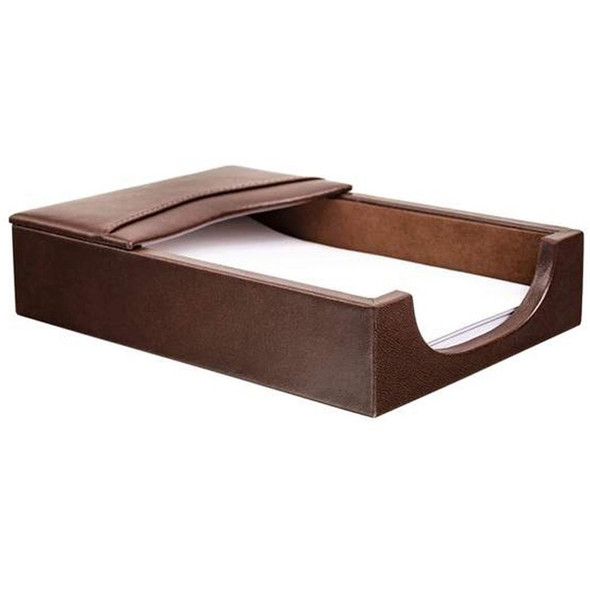 Dacasso Leather Memo Holder - 4" x 6" x - Leather - 1 Each - Brown