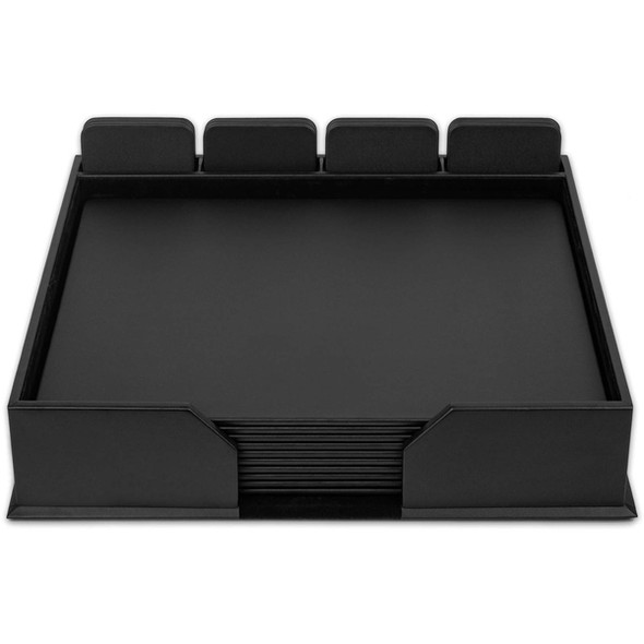 Dacasso Leatherette Conference Room Set - Leatherette, Velveteen - Black