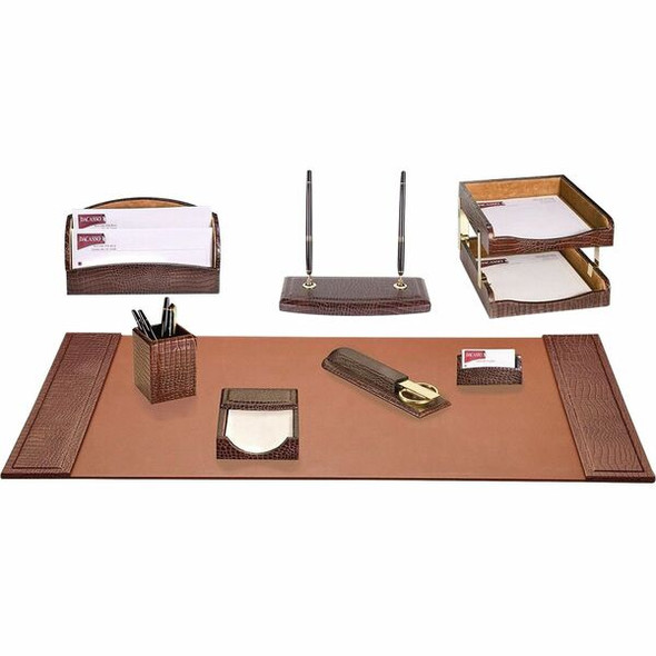 Dacasso Embossed Leather Desk Set - 1 Each