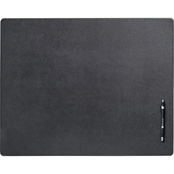 Dacasso Leather Desk Mat - Rectangular - 24" Width x 19" Depth - Felt - Top Grain Leather - Black