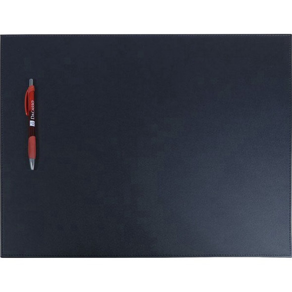 Dacasso Leatherette Conference Table Pad - Rectangular - 17" Width - Leatherette, Velveteen - Black