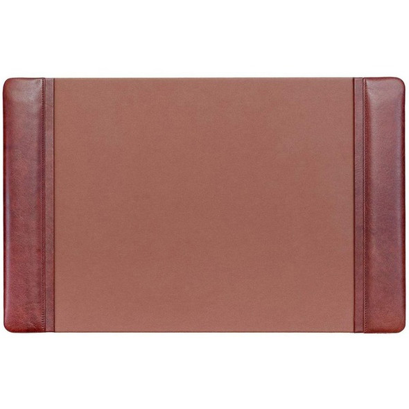Dacasso Leather Side-Rail Desk Pad - Rectangular - 22" Width x 14" Depth - Felt Mocha Backing - Top Grain Leather - Mocha