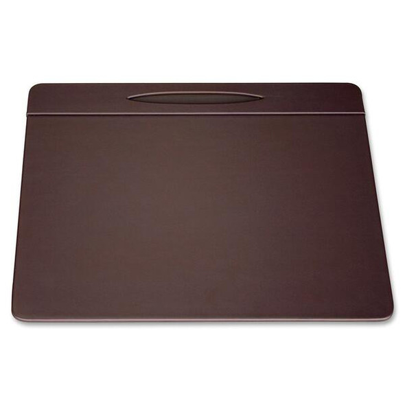 Dacasso Leather Pen Well Conference Pad - Rectangular - 17" Width x 14" Depth - Felt - Top Grain Leather - Chocolate Brown