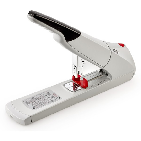 Novus B56 Heavy Duty Stapler - 20-210 Sheet Capacity, Anti-Jam, 3" Stapling Depth w/ Adjustable Guide, Staple Bypass, German Engineered