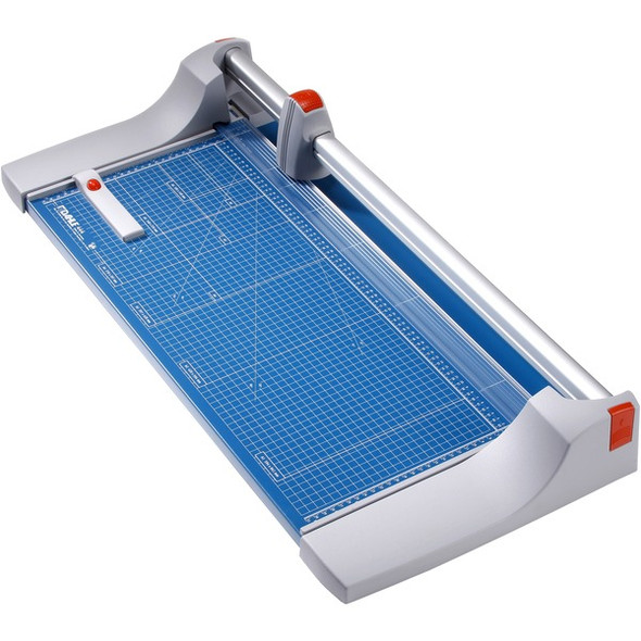 Dahle 444 Premium Rotary Trimmer - Cuts 25Sheet - 26" Cutting Length - 4" Height x 15.1" Width - Steel Blade, Metal Base, Aluminum, Plastic - Blue