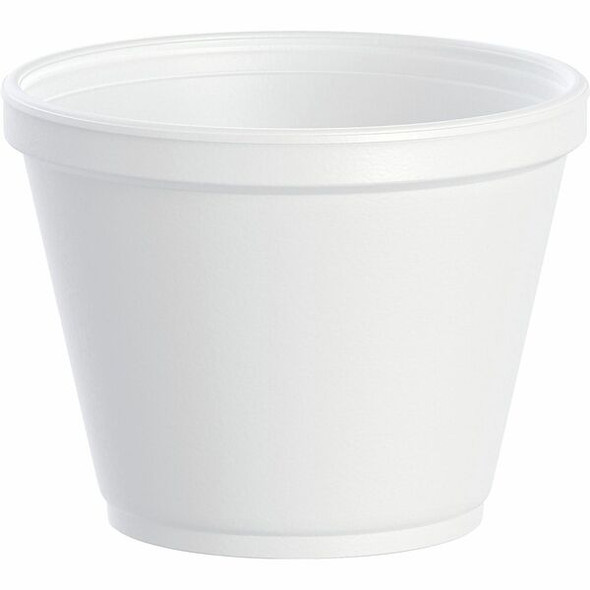 Dart 12 oz EPS Foam Container - White - 20 / Pack - Storing, Sauce, Soup, Pasta, Salad, Ice Cream - White - Foam, Expanded Polystyrene (EPS) Body - 25 / Pack