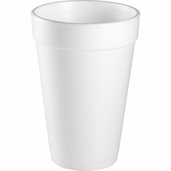 Dart 16 oz Insulated Foam Cups - 25 / Bag - 40 / Carton - White - Foam - Cold Drink, Hot Drink, Soft Drink