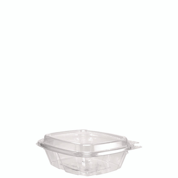ClearPac SafeSeal Tamper-Resistant/Evident Containers, Domed Lid, 8 oz, 4.9 x 1.9 x 5.5, Clear, Plastic, 100/Bag, 2 Bags/CT